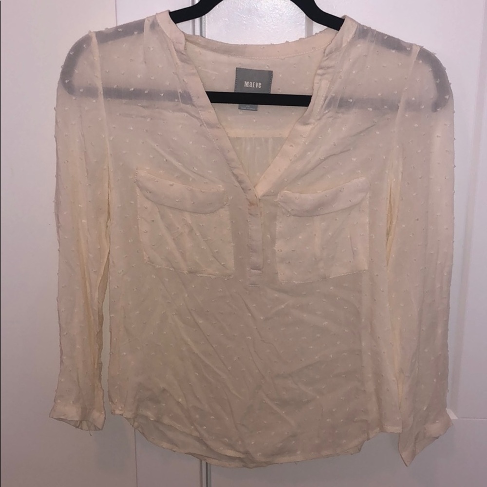 Cream blouse! Size 0